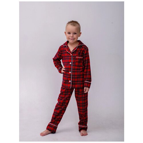 Пижама Малиновые сны, размер 128, красный