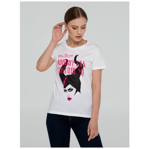 фото Футболка женская unruled maleficent, белая, размер l disney by 111