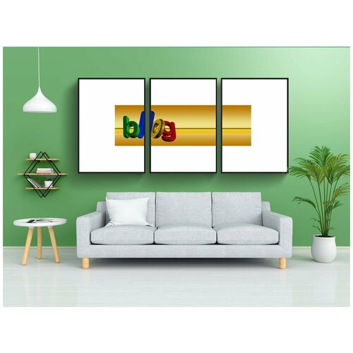 фото Набор модулных постеров для интерьера "логотип, концепция, блог" 60x90 см. в тубусе, без рамки lotsprints