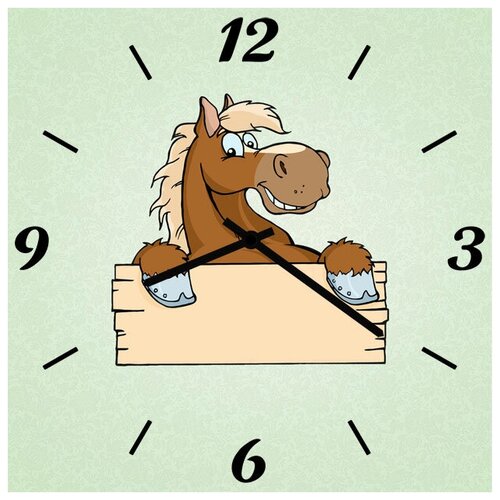 фото Svs настенные часы svs 3502735 веселый конь