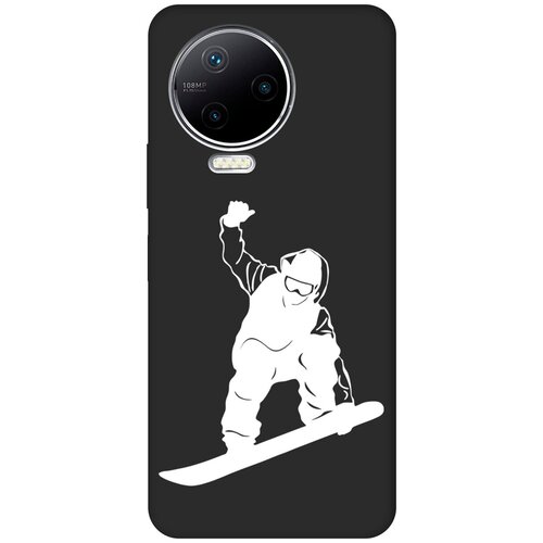 Матовый чехол Snowboarding W для Infinix Note 12 Pro / Инфиникс Нот 12 Про с 3D эффектом черный матовый чехол bye then w для infinix note 12 pro инфиникс нот 12 про с 3d эффектом черный