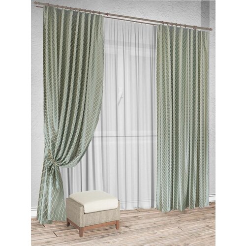 Шторы для комнаты комплект BRILLIANT 200*270. Готовые на шторной ленте для гостиной и спальни.