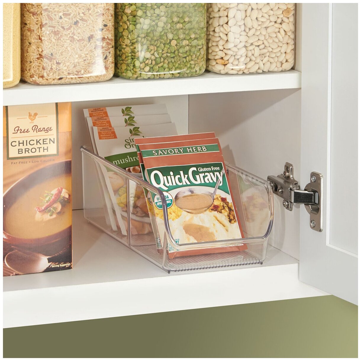 Органайзер Linus для хранения кухонный 2-х секционный пластиковый — фото 1