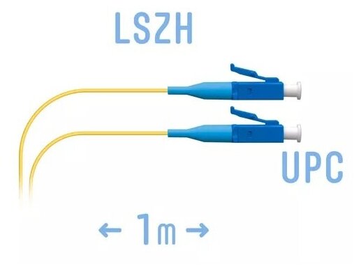 Кабель SNR монтажный оптический LC/UPC SM 1m SNR-PC-LC/UPC-1m (09)