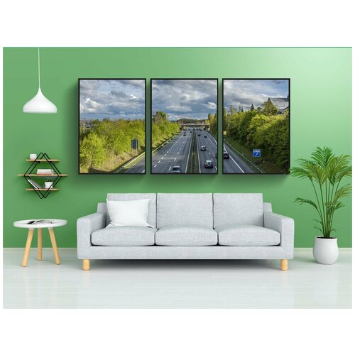 фото Набор модулных постеров для интерьера "движение, машины, варенье" 60x90 см. в тубусе, без рамки lotsprints