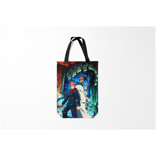 фото Сумка-шоппер / 31х42 см / аниме / магическая битва итадори и сукуна burnettie
