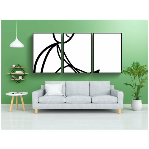 фото Набор модулных постеров для интерьера "сидя, растяжение, отдыхающий" 60x90 см. в тубусе, без рамки lotsprints