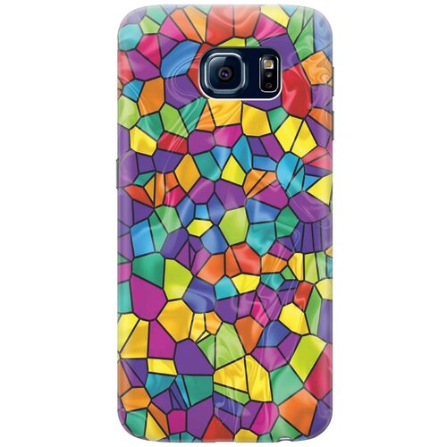 фото Силиконовый чехол на samsung galaxy s6 / самсунг с6 с принтом "яркая мозаика" gosso