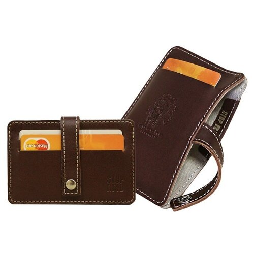 Футляр для карт из натуральной кожи ФСК-S коричневый Apache RFID