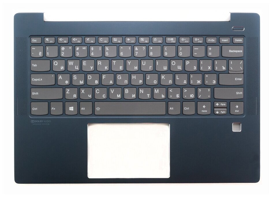 Клавиатура для ноутбука Lenovo IdeaPad S540-14IML русская серая с синим топкейсом с подсветкой 11820₽