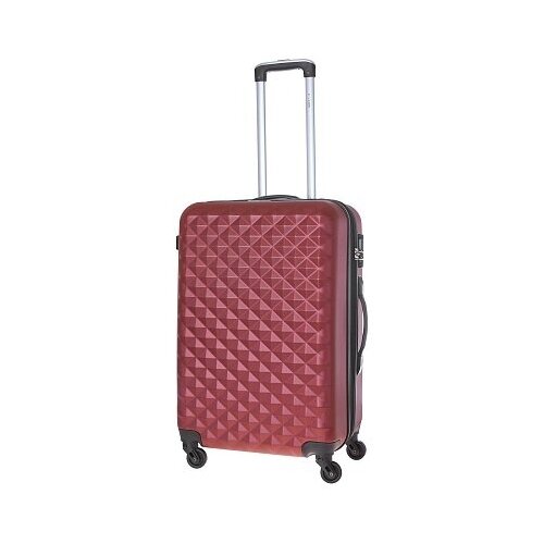 Чемодан L'case, 68 л, размер M, бордовый чемодан 68 л размер m розовый