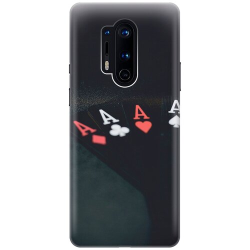 фото Силиконовый чехол на oneplus 8 pro / ванплюс 8 про с эффектом блеска "флеш-рояль gosso