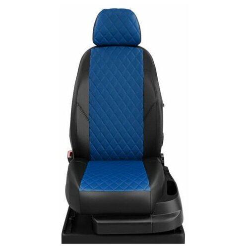 фото Чехлы на сиденья subaru impreza 3 2007-2020 экокожа черный, синий автолидер su24-0101-ec05-r-blu avtolider1