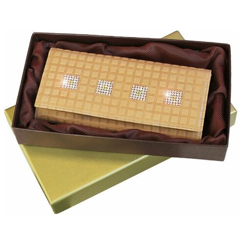 фото Портмоне кошелек женский кожаный с кристаллами сваровски вп-17 ice blue kniksen