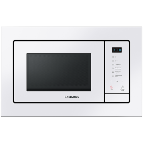 Микроволновая печь встраиваемая Samsung MG23A7118AW/BW, белый 99015347918 встраиваемая микроволновая печь samsung mg20a7118aw белый