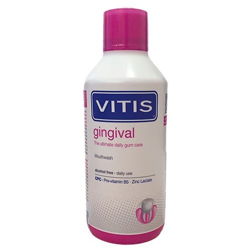 Vitis Gingival ополаскиватель для полости рта, 500 мл набор для ухода за деснами vitis gingival kit 4 шт