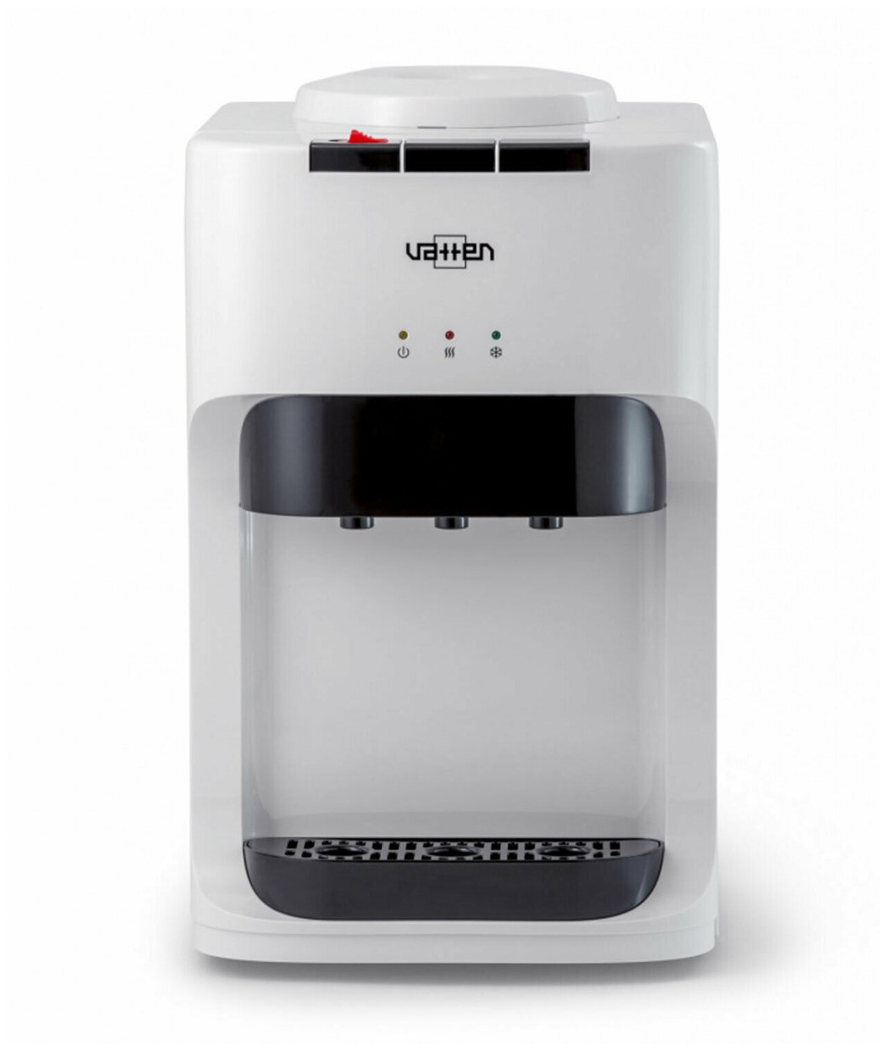 Кулер для воды VATTEN D45WK, настольный, нагрев/охлаждение компрессорное, 3 крана, белый, 5582 - фотография № 2