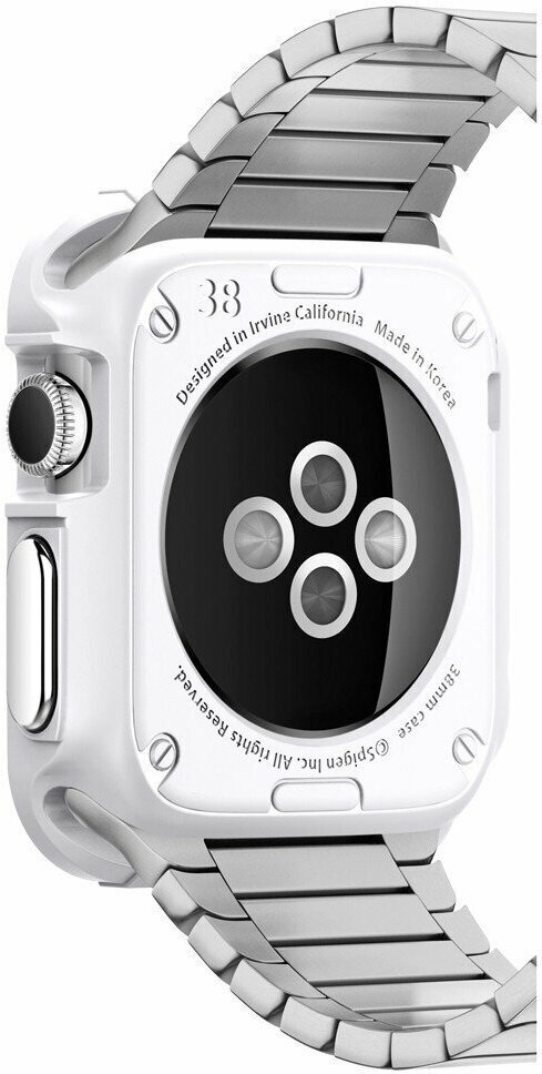 Чехол для часов Apple Watch 38mm Spigen Rugged Armor Case (SGP11486) белый