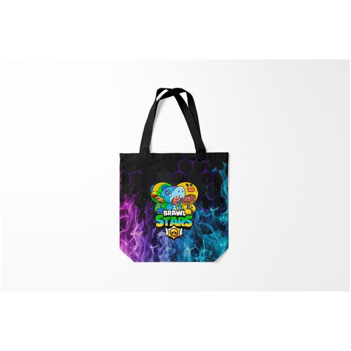 фото Сумка-шоппер / 40х40 см / геймерам / brawl stars leon trio burnettie