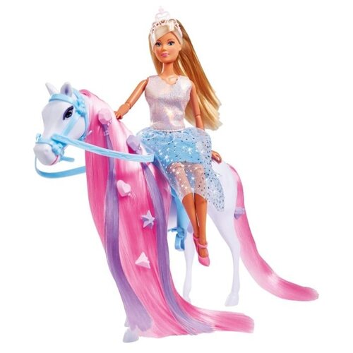 Кукла Simba Штеффи с волшебной лошадкой, 29 см, 5733519 голубой/розовый
