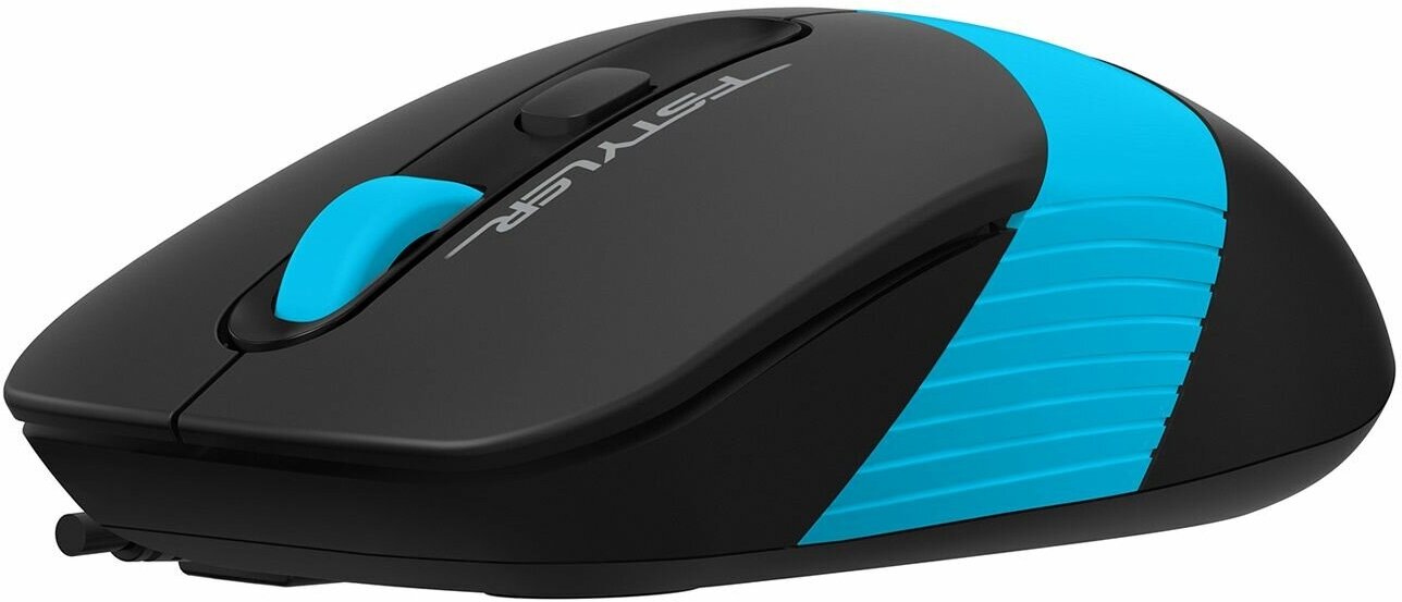 Комплект (клавиатура+мышь) A4 Fstyler F1010, USB, проводной, черный и синий [f1010 blue] - фото №4