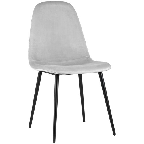 фото Стул stool group норман велюр, металл/текстиль, цвет: светло-серый