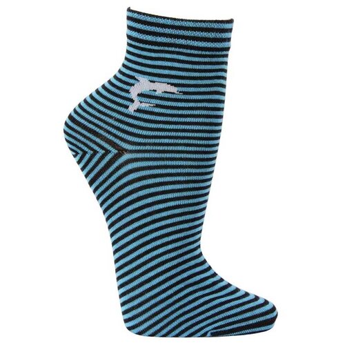 фото Женские носки гамма средние, размер 23-25, голубой, черный