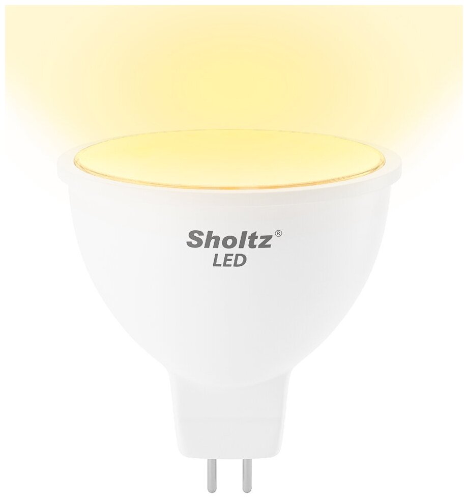 Комплект из 2 светодиодных энергосберегающих ламп Sholtz софит MR16 9Вт GU5.3 2700К 220В пластик (Шольц) LMR3134D - фотография № 2