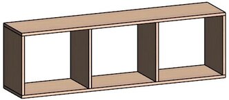 Полка настенная навесная П-18 Дуб ШхГхВ(1186х250х362)