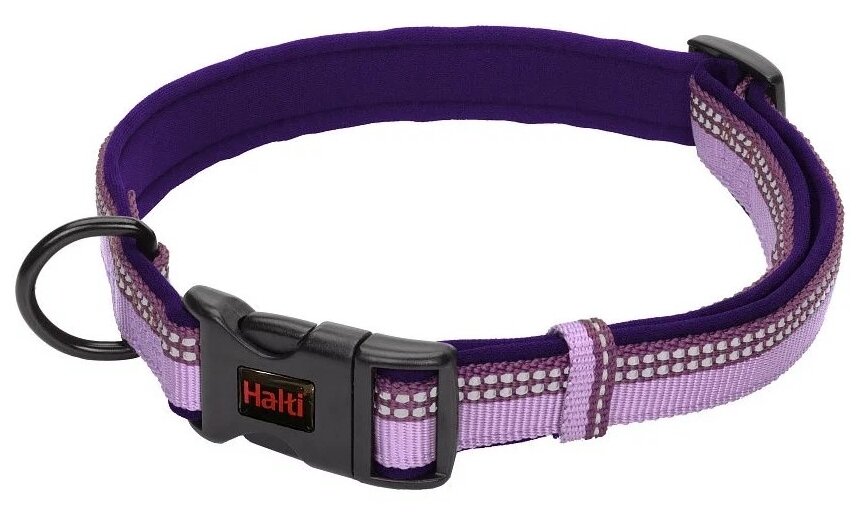 Для ежедневного использования ошейник Halti Ошейник для собак COA "HALTI Collar", обхват шеи 30-50 см, фиолетовый, M - фотография № 1