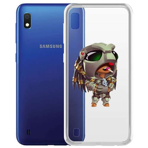 чехол накладка clear case brawl stars лунный спраут для samsung galaxy a10 a105 Чехол-накладка Clear Case Brawl Stars-Леон Хищник для Samsung Galaxy A10 (A105)