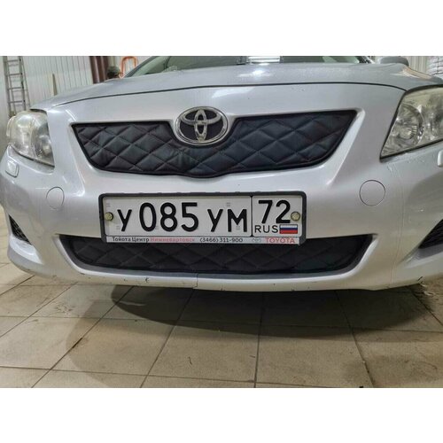 Утеплитель радиатора для Toyota Corolla 2006 (E140, E150)Дорестайлинг, комплект, радиатор и бампер