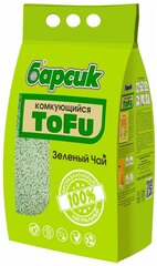 Наполнитель для кошачьего туалета Барсик TOFU / тофу Зелёный Чай 4,54л