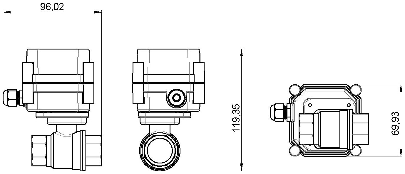 ШЭП Кран с электроприводом Gidrolock Ultimate 12 V BUGATTI 3/4" - фотография № 2