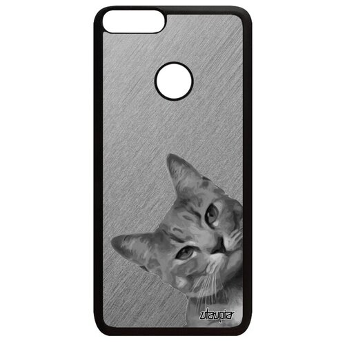 фото Противоударный чехол на телефон // huawei p smart 2018 // "котик" котенок кошка, utaupia, серый