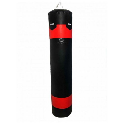 Чехол боксерского мешка Титан (Premium) 180х40, красный/черный без кольца и цепей