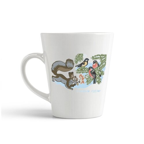 фото Кружка-латте coolpodarok "с новым годом! ретро"