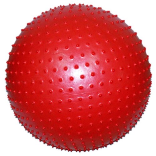 фото Мяч для фитнеса с массажными шипами. диаметр 60 см. максимальный вес пользователя 130 кг. материал: поливинилхлорид. вес нетто: 1200гр. (красный) sprinter