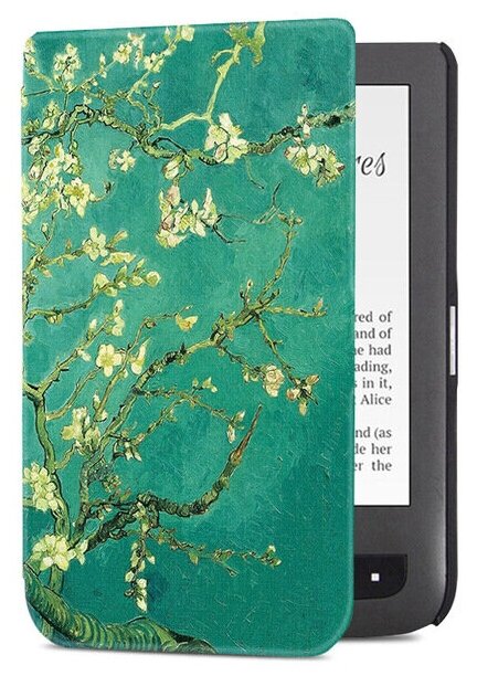 Чехол-обложка футляр MyPads для PocketBook 740 тонкий с магнитной застежкой необычный с красивым рисунком тематика Сакура