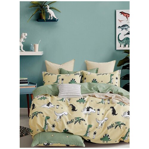 фото Постельное белье сказка "creeper/creeper (компаньон)" евро наволочка 50х70 см 2 шт простынь 240х215 см пододеяльник 200х215 см