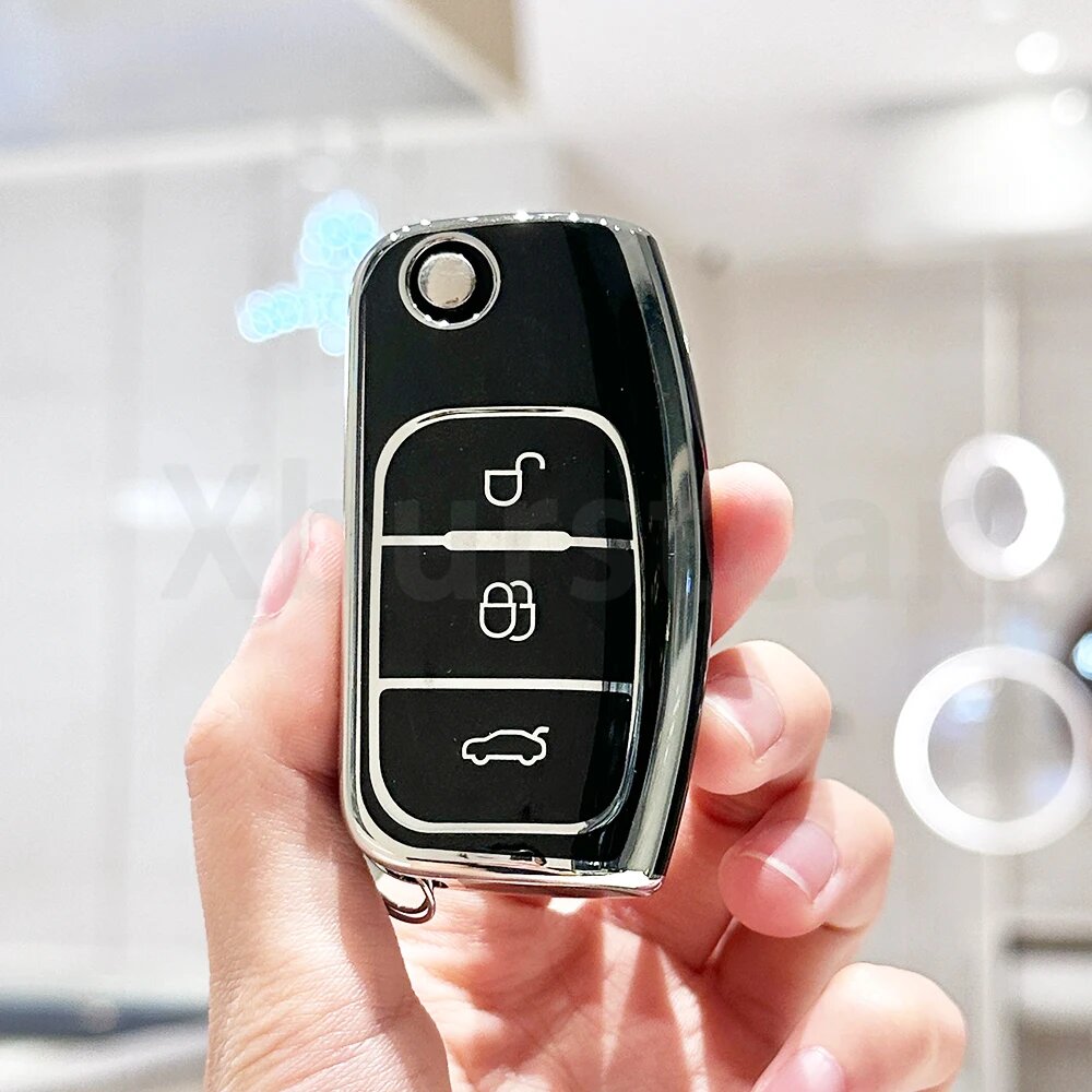 Брелок из ТПУ для Ford Focus 2 MK2 Fiesta Mondeo Galaxy Falcon Territory Ecosport black cover(SL)
