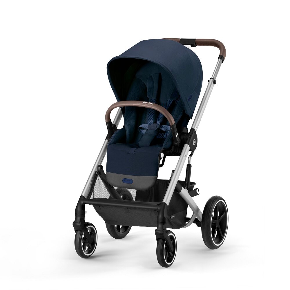 Коляска прогулочная Cybex Balios S Lux SLV Ocean Blue с дождевиком и бампером