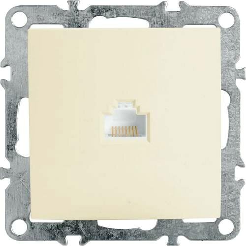 Розетка RJ45 для компьютерных сетей Cat 5 скрытая проводка   слоновая кость Эрна Stekker PST00 9107 02 39325 IP20
