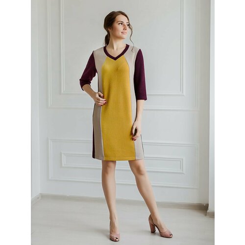 фото Платье совушка трикотаж, размер 50, бордовый