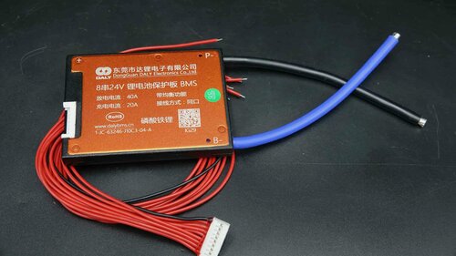 Изображение товара 8S Плата защиты BMS DALY LiFePO4 40A Водозащищенная, общий порт заряда-разряда