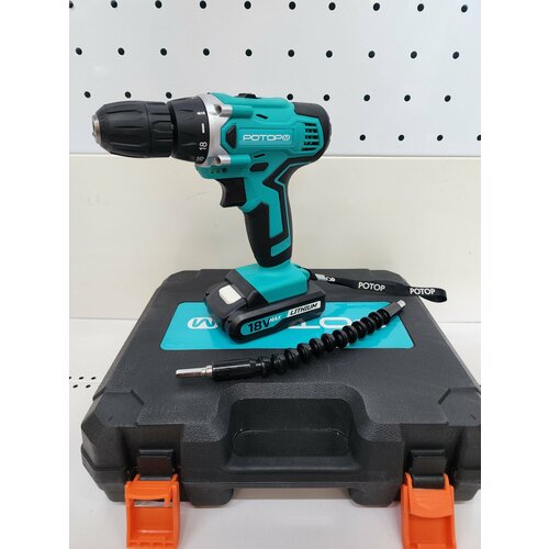 Аккумуляторный шуруповерт РоторМ АШ-18Li 18В 2Ач кейс гибкий вал 429000₽