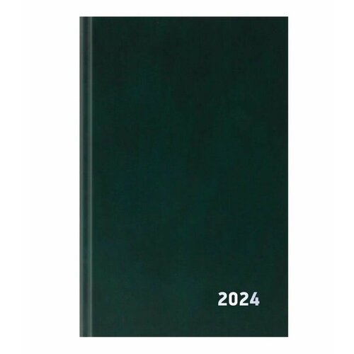 Ежедневник датированный 2024г, А5, 168л, бумвинил, OfficeSpace, зеленый