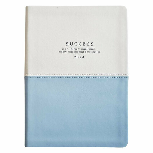 Ежедневник датированный 2024, Infolio,140х200,352 с. Success I1316/white-blue, 1781459