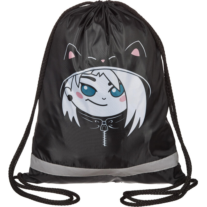 фото Мешок для обуви №1School Аниме Чиби без ручек, светоотр,36х47