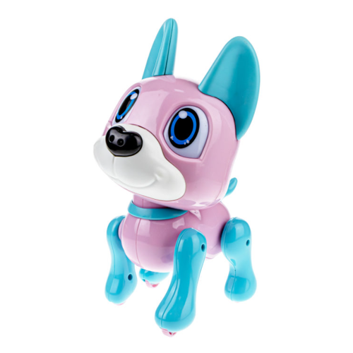 Интерактивная игрушка 1TOY Т21088 RoboPets робо-щенок Чихуахуа розово-голубой 1toy игрушка интерактивная robo pets робо котёнок бел розовый свет звук эффекты 3 ааа бат не входят коробка с окном 24 5 23 11 см